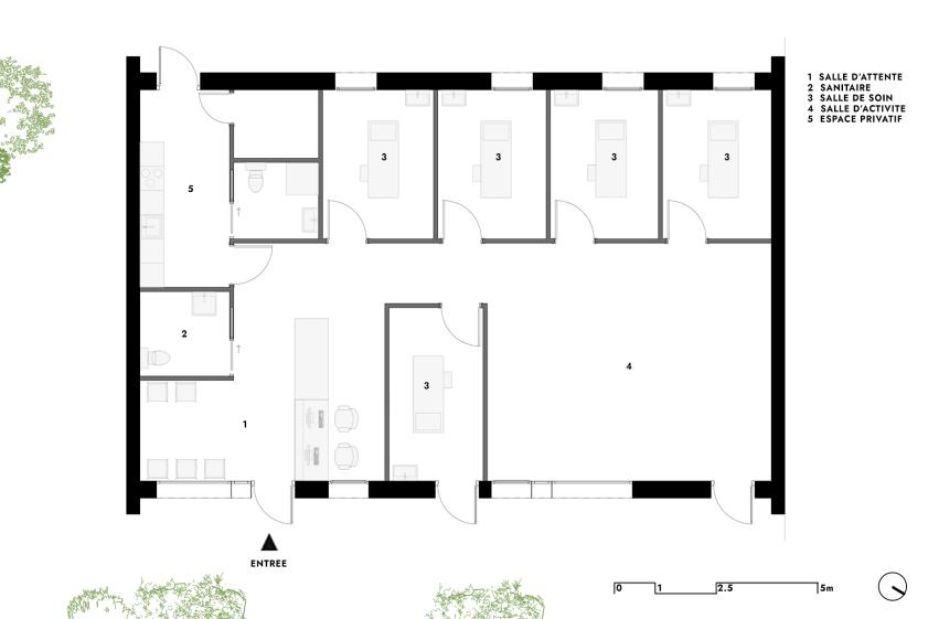 Cabinet paramédical - plan du rez-de-chaussée