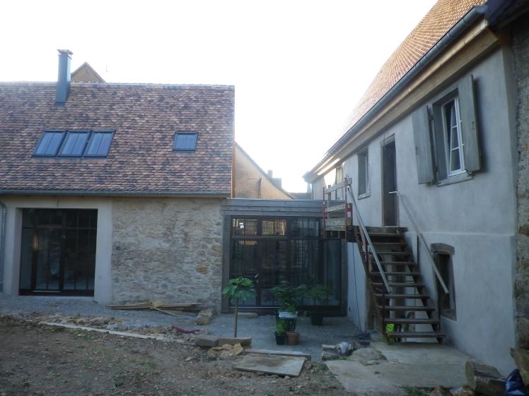 Rénovation maison et grange, site classé, matériaux naturels