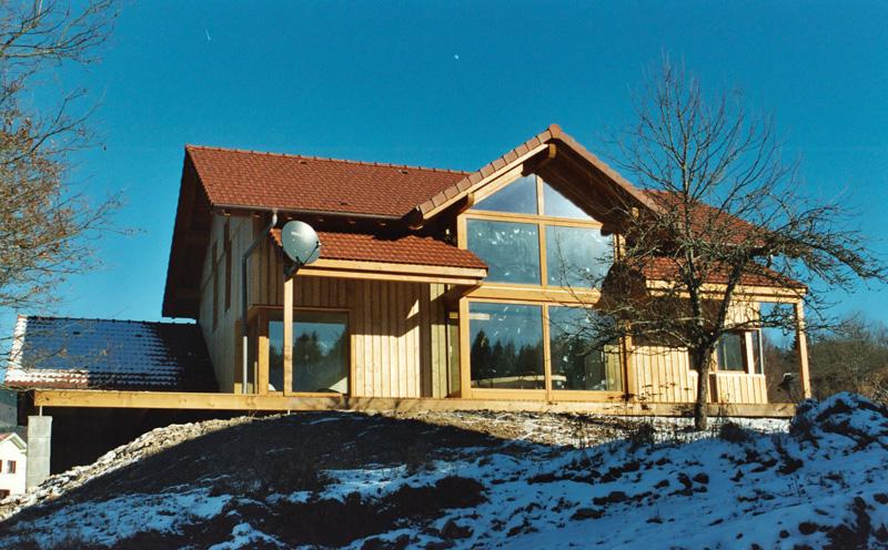 maison ossature bois construction neuve