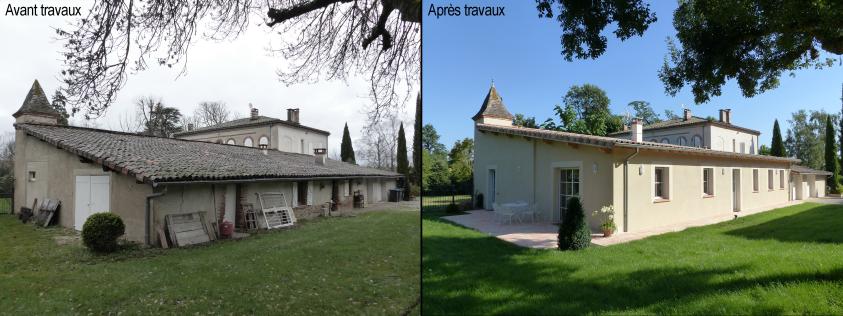 Extérieur avant-après travaux