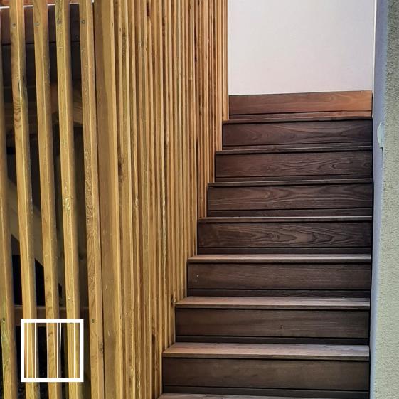 escalier extérieur en thermofrêne