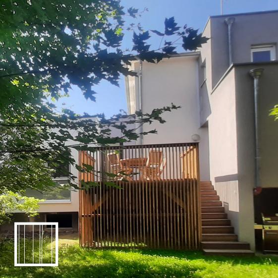 insertion volumétrique du projet sur le jardin