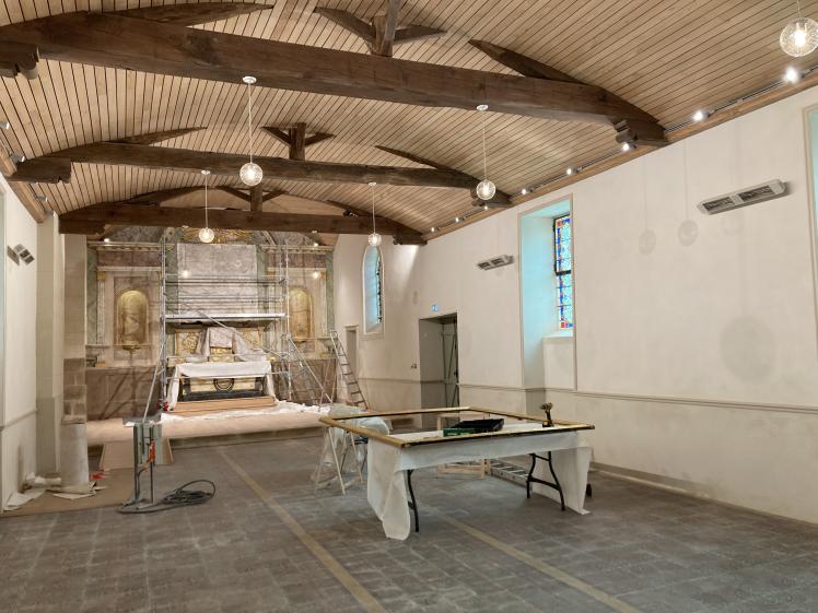 Vue intérieure en cours de chantier