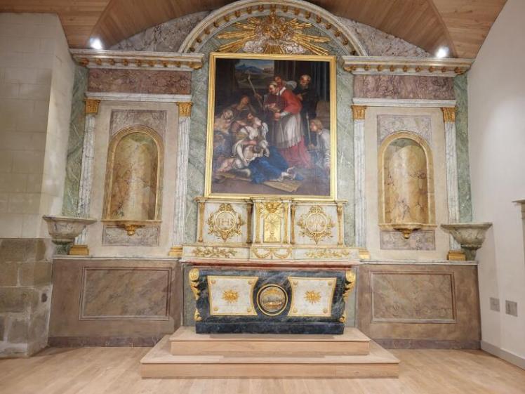 Vue du retable restauré
