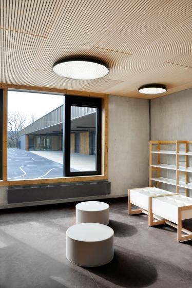 photo intérieure - cité scolaire joinville - construction bois