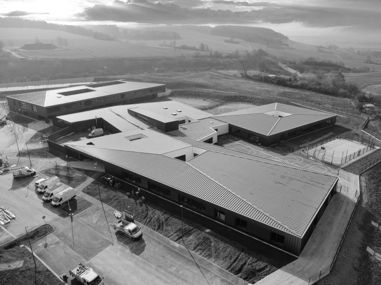 photo aérienne - cité scolaire joinville - construction bois