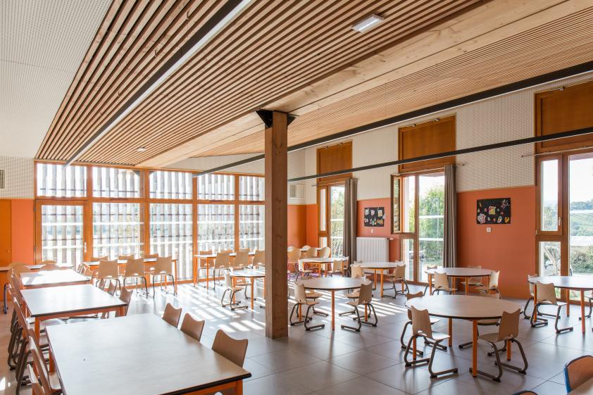 Vue intérieure - Le restaurant scolaire @Iris Rodet