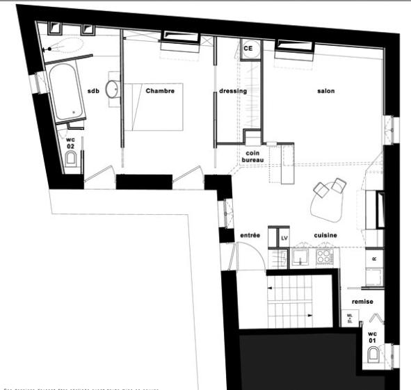 Rénovation totale d'un appartement dans le quartier Compans Cafarelli : plan projet - Projet par l'Atelier S architecte et architecte d'intérieur à Toulouse
