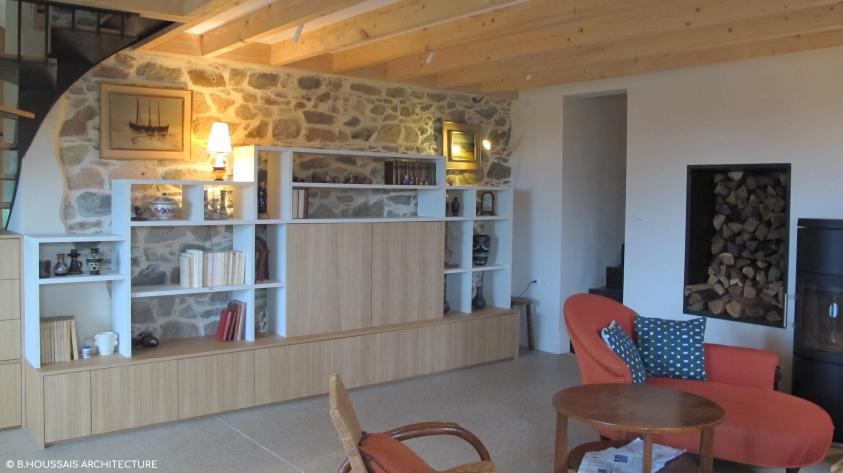 Bibliothèque/meuble TV sur mesure