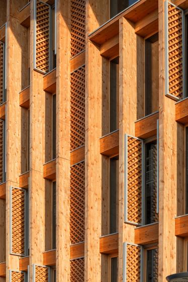 Vue extérieure - zoom sur la façade @Iris Rodet