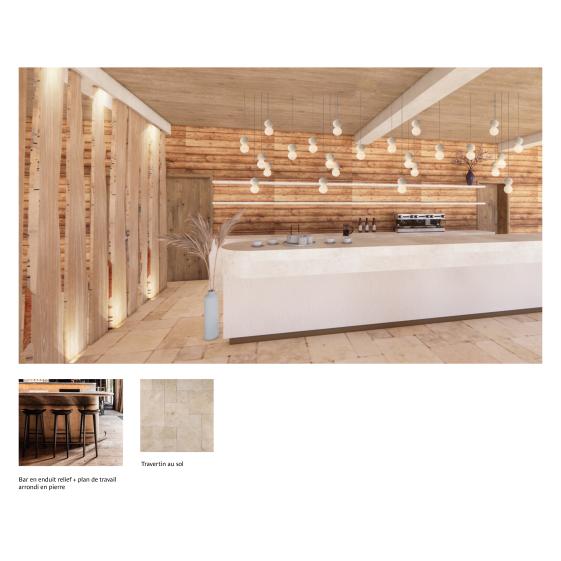 Rénovation intérieur de l'ancien bar du restaurant avec isolation par l'extérieur