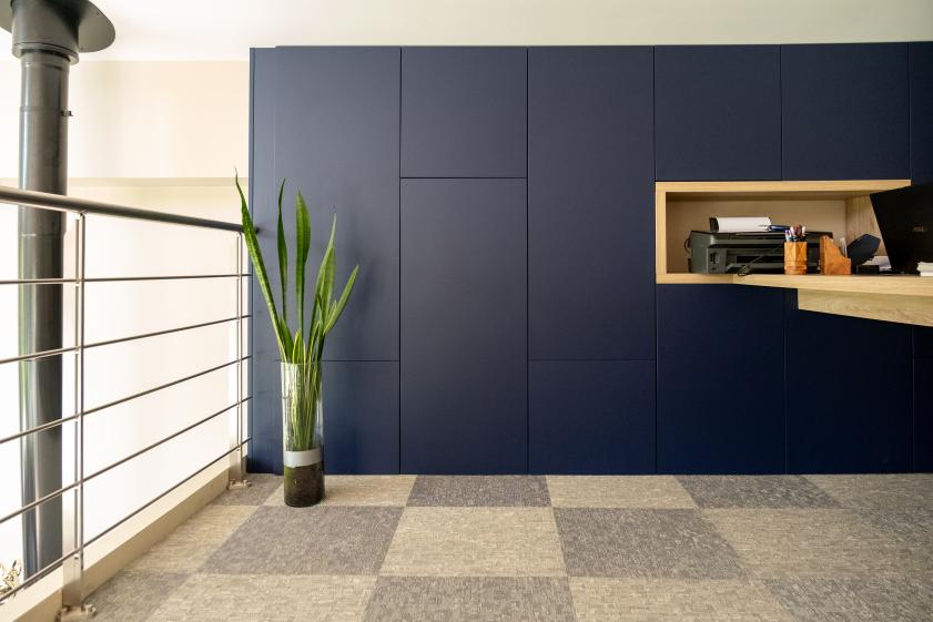 Création d'un bureau sur la mezzanine