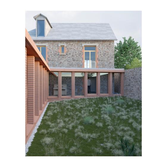 Perspective depuis le jardin
