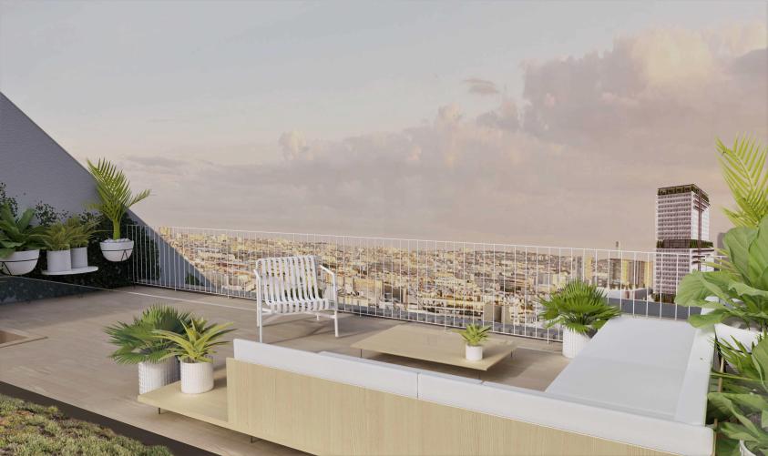 Vue depuis le toit-terrasse