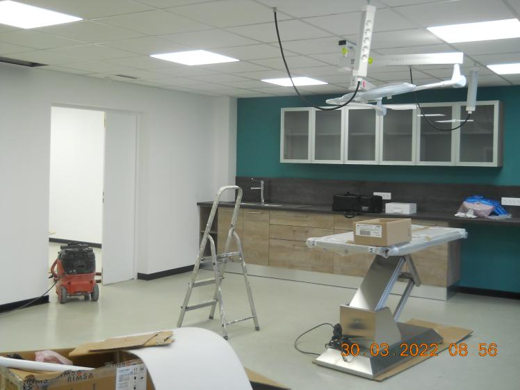 Salle de soins en travaux