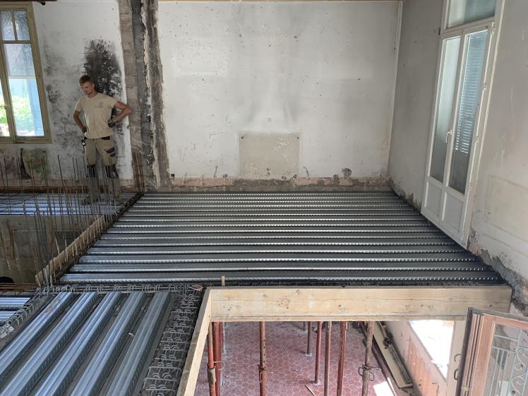 Plancher R+1 avant coulage