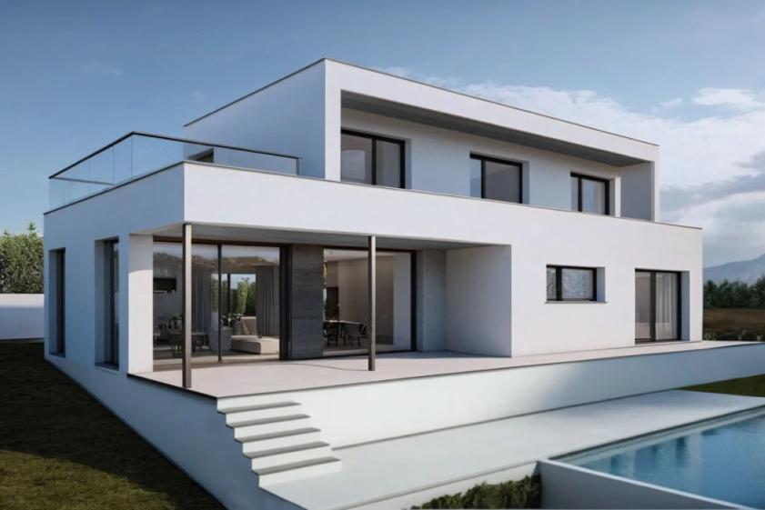 Conception de maison neuve contemporaine