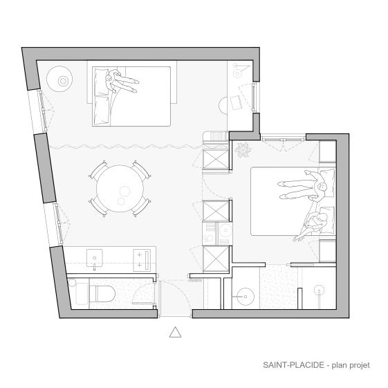 Rénovation appartement architecte hmonp - Paris