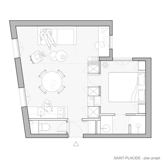 Rénovation appartement architecte hmonp - Paris