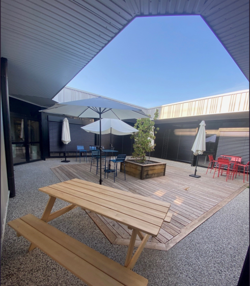 Aménagement du patio centrale