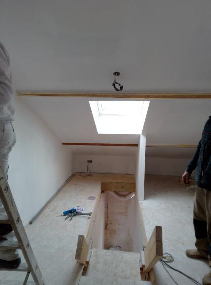 pose de l'escalier