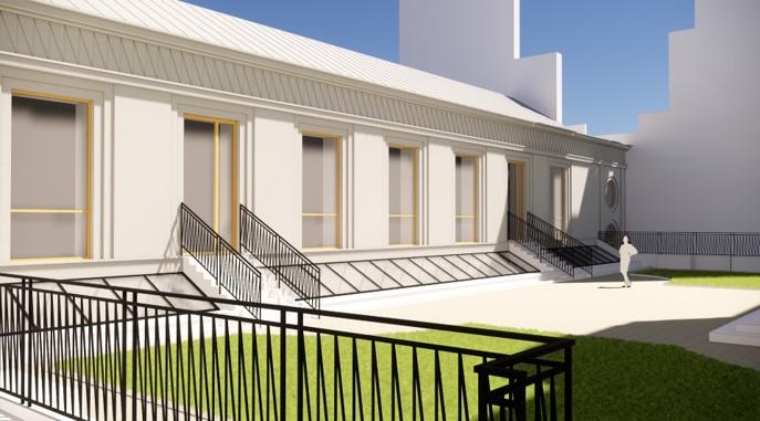 3D Façade de la salle Rossini - chantier en cours 2025