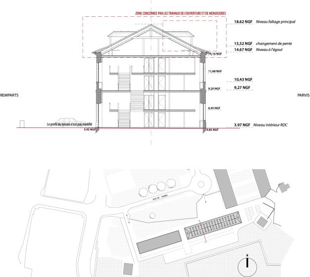 NIVE_COUPE TRANSVERSALE, Laure Prablanc Architecte