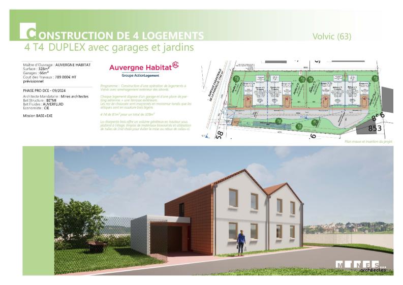 LOGEMENTS T4 VOLVIC NEUF