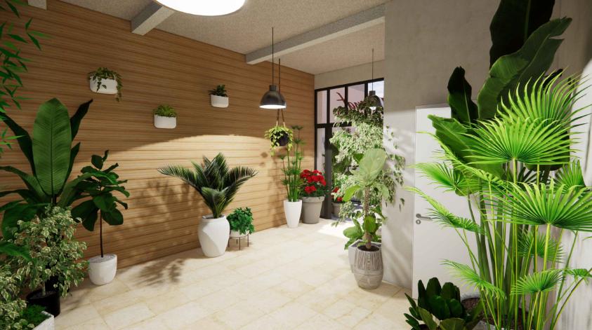 Modélisation 3D cour - intérieur