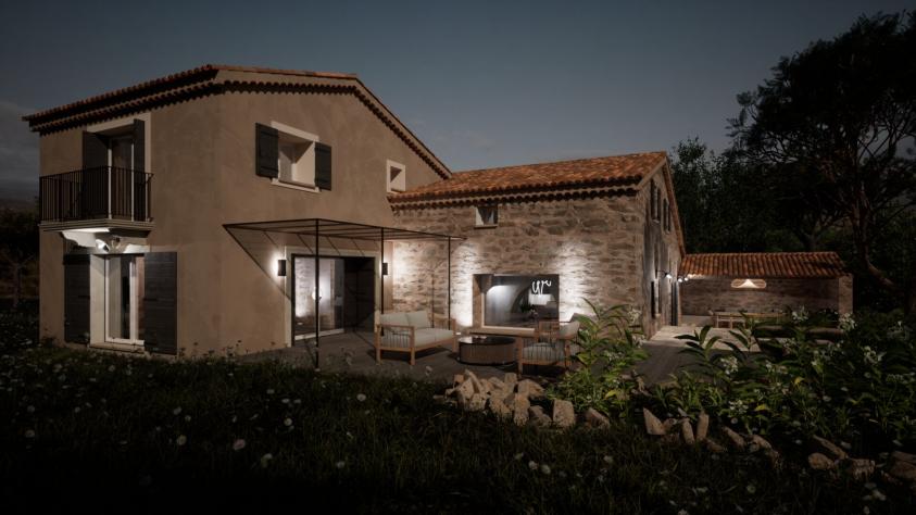 Vue extérieure nuit 10 - Villa