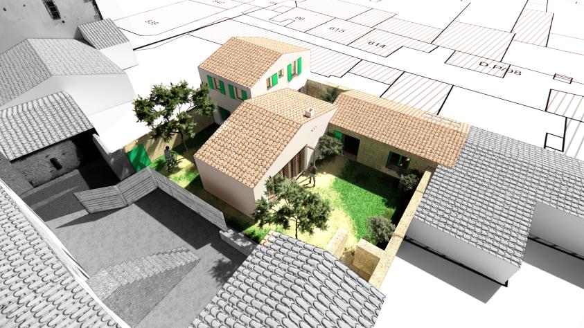 Vue aerienne du projet