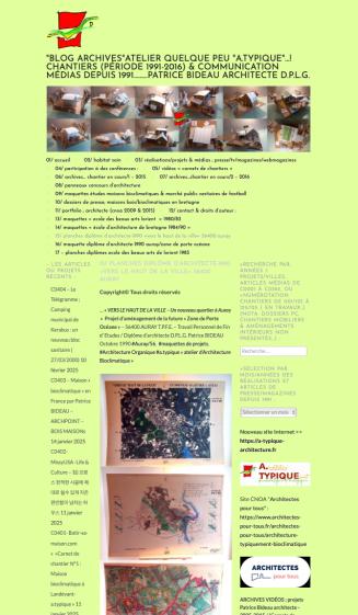 "BLOG ARCHIVES"ATELIER QUELQUE PEU "A.TYPIQUE"…! CHANTIERS (PÉRIODE 1991-2016) & COMMUNICATION MÉDIAS DEPUIS 1991………PATRICE BIDEAU ARCHITECTE D.P.L.G.