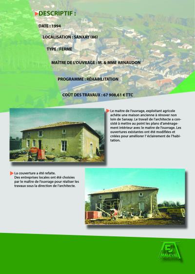REHABILITATION D'UNE MAISON A SANXAY