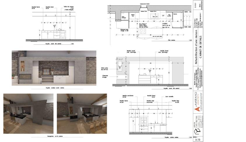 Plan de principe de la cuisine