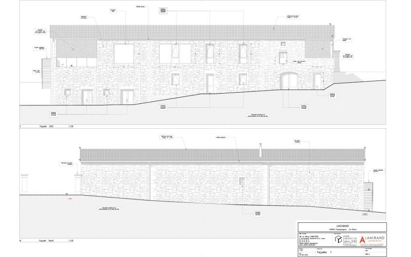 Plan des façades