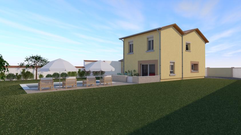 Extension de 50m² + création de piscine - Vue extérieure