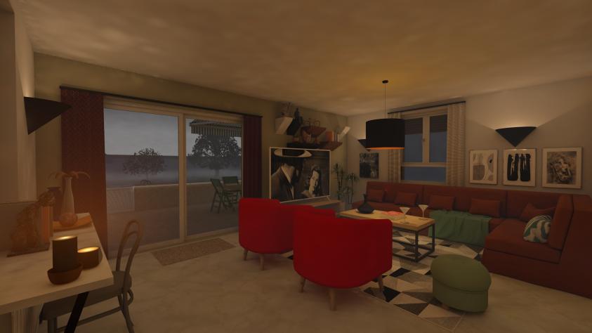 Extension de 50m² - Vue intérieure du salon