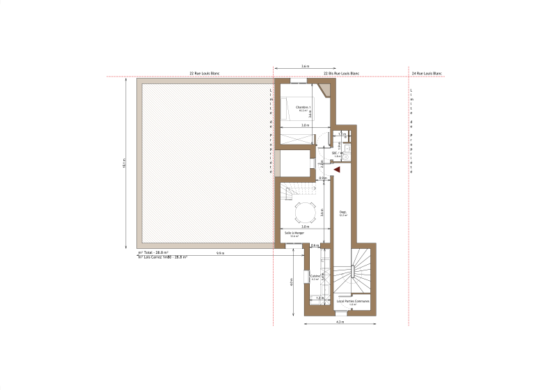 Plan du projet - Aménagement du R+1.