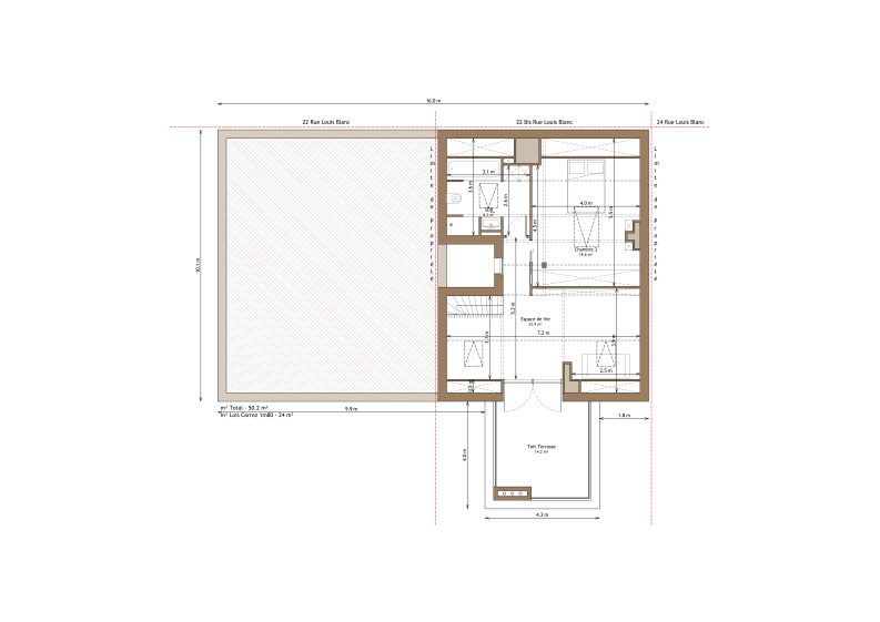 Plan du projet - Aménagement des combles.