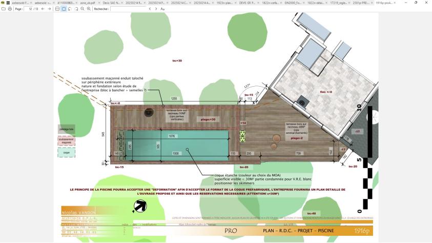 rénovation avec piscine Saint-Pierre d'Oléron plan PISCINE