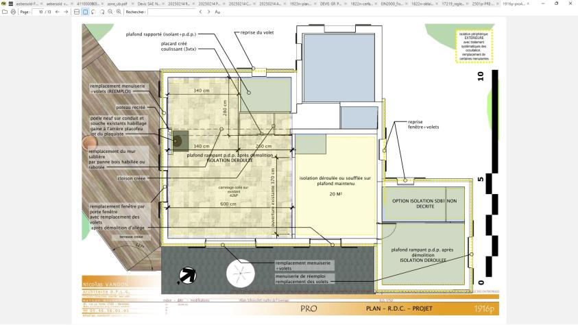 rénovation avec piscine Saint-Pierre d'Oléron plan PROJET