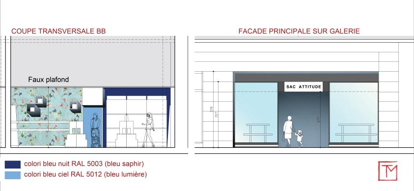 Façade et Coupe transversales / Aménagement Intérieur