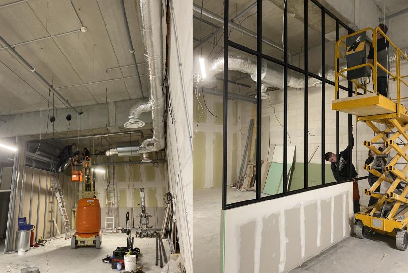 Chantier Cloisonnement