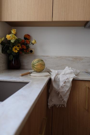 zoom et détails sur la cuisine sur mesure