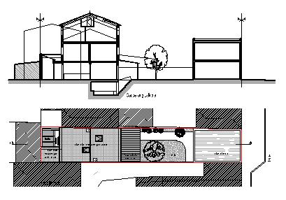 Plan de masse et coupe