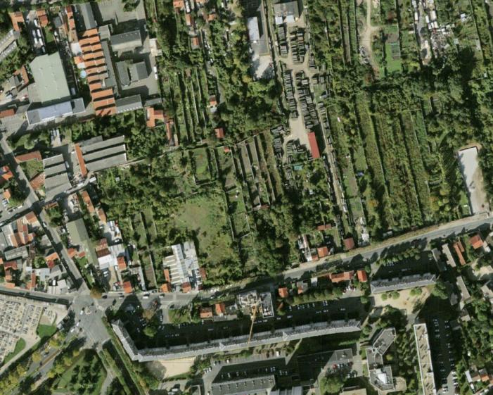 vue aérienne du site