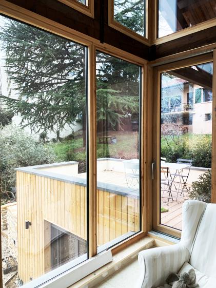 Nouvelle verrière en bois 