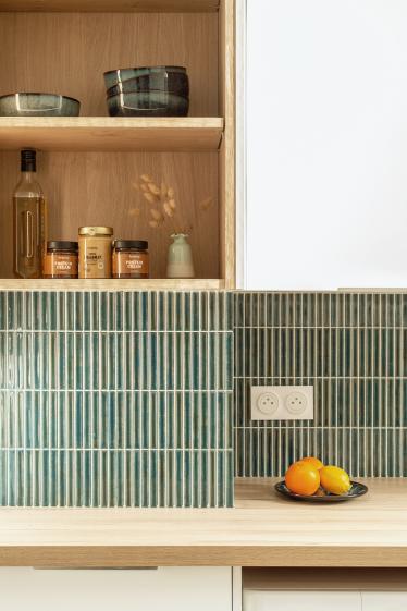 Détail cuisine et conception de meubles sur mesure
