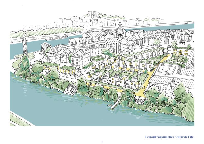 Vue aérienne des quais rénovés