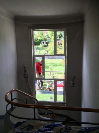 installation de la verrière 